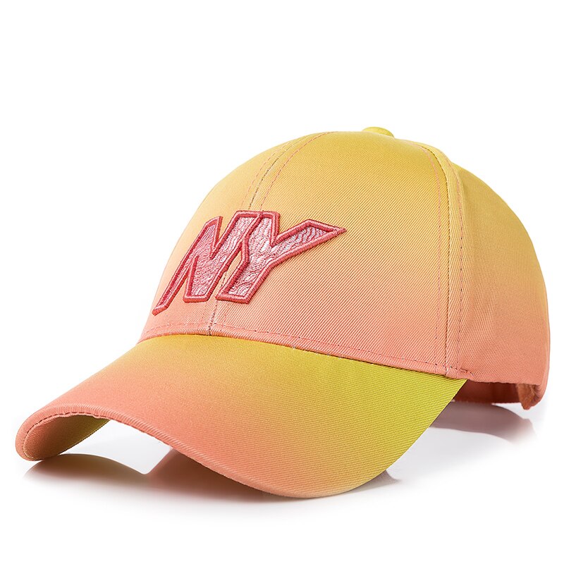 Kvinder tie dye cap ny bogstav broderet baseball cap blændende kvindelige afslappet justerbar udendørs hat cap: Orange