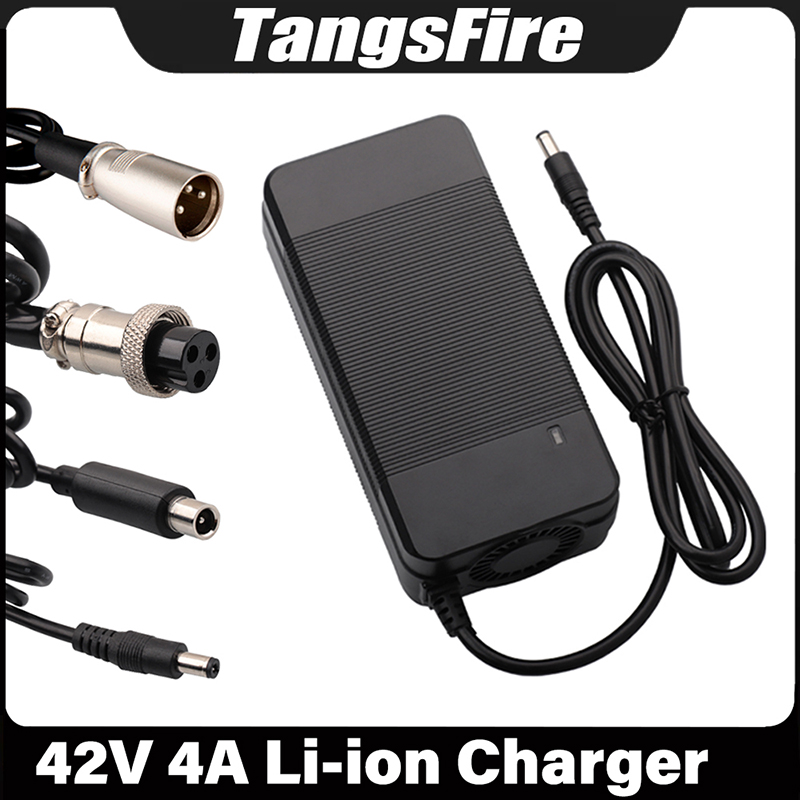 42V 4a 18650 Lithium-Ladegerät 10er Serie für 36V Li-Ionen-Akku Ladegerät wählbarer DC/XLR/GX16 Hochwertiger Stecker