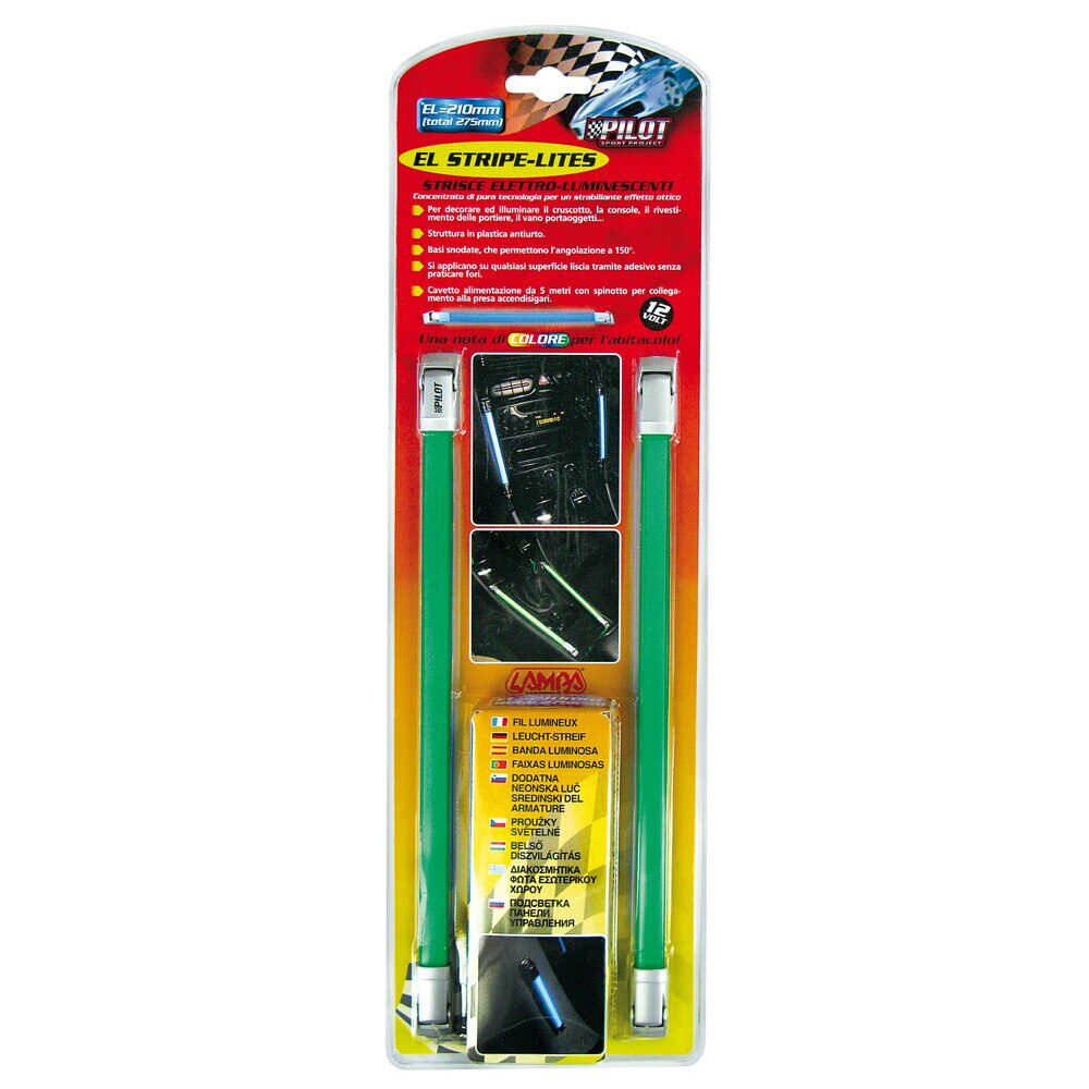 Electro-Lichtgevende Verlichting Voor Auto-El-Streep Lites 12V Grote 21 Cm-Groen