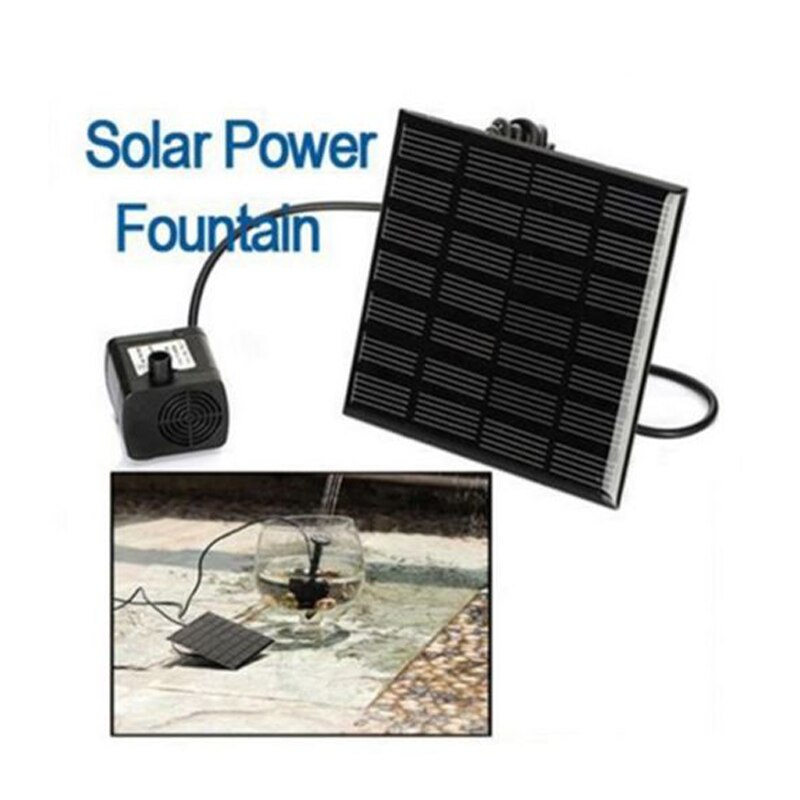 Solar Powered Panel Fountain Garden Pool Pond Submersible Water Pump Features
