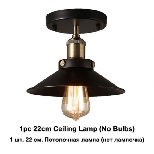 Modern Lustre LED-Chandelier-Lighting Black Metal Ceiling-Chandeliers Vintage-Light Dining Bedroom Hanglamp Suspension Luminaire: 22cm Ceiling Lamp