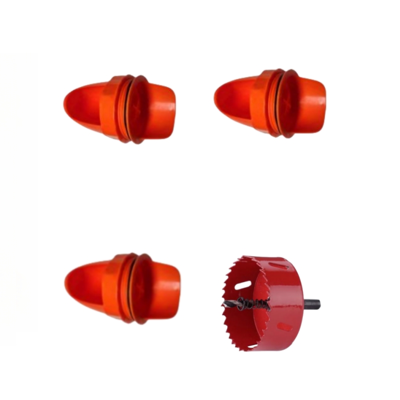 DIY Automatic Chicken Feeder Chicken Feeders No Waste Feed For Bucket Tank Barrels Bins Gravity Feed Kit Troughs: PURPLE