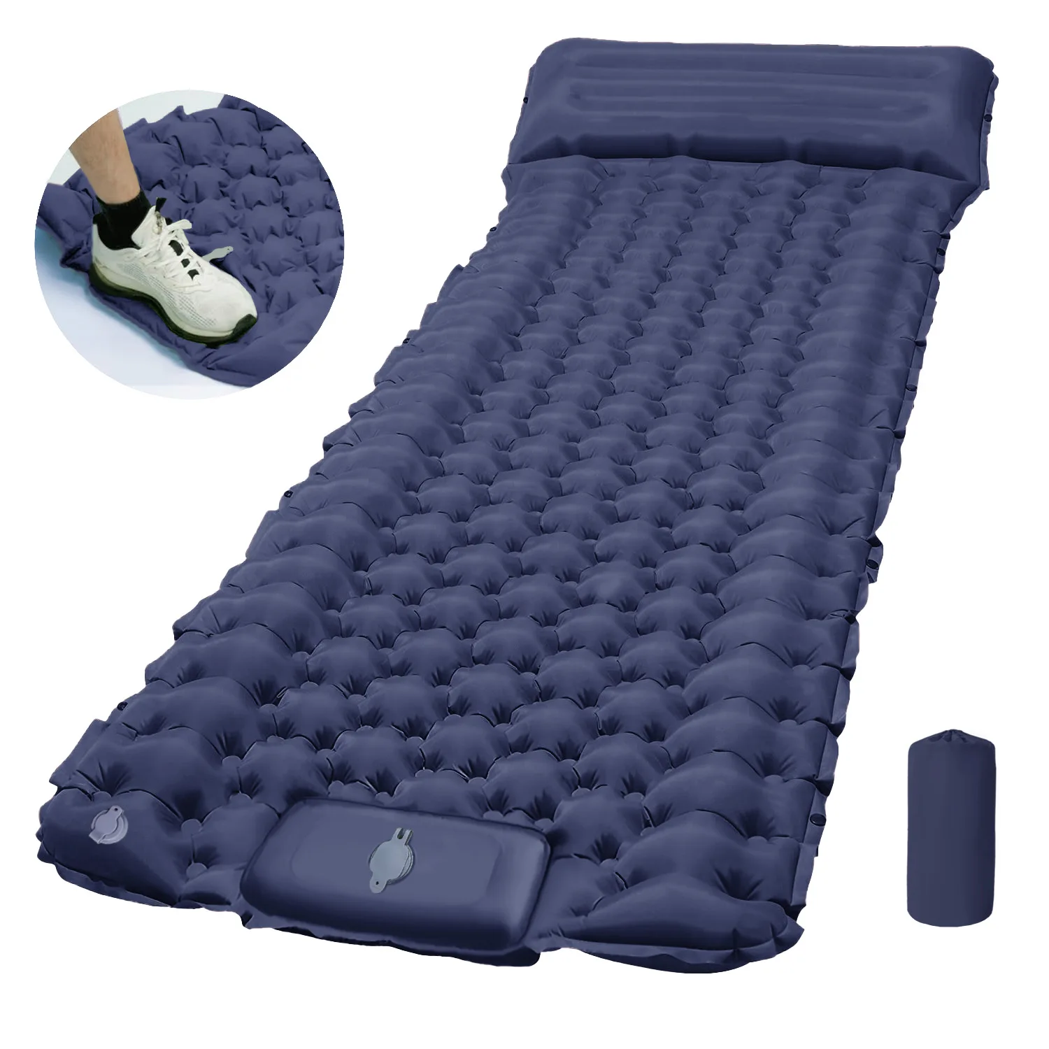 Colchoneta para dormir para acampar, colchonetas inflables para acampar, colchones de aire ultraligeros compactos para acampar, adecuada para mochilero, tiendas de campaña: Morado