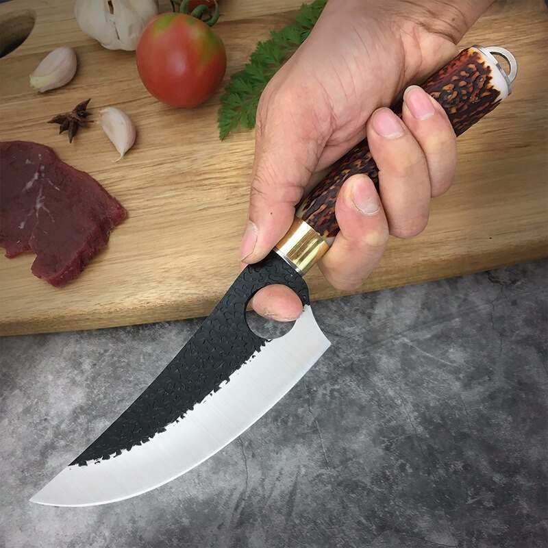 Razor Sharp Handmade Butcher Knife Cleaver Kitchen Boning Knife Vegetables Meat Chopping Knife