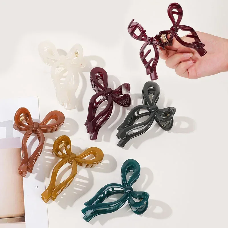 Damen süße schöNe Schmetterling Hinterkopf Klemme Clip Hai Clip Kopfbedeckung Haarschmuck Acryl Haarspange Klaue Clips Haarnadeln
