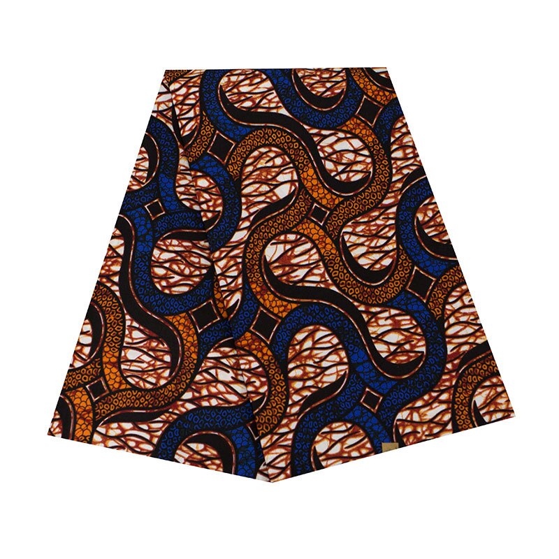 Brunt ankara stof med afrikansk vokstryk 6 yards åndbart afrikansk voks polyester voksstof til patchwork