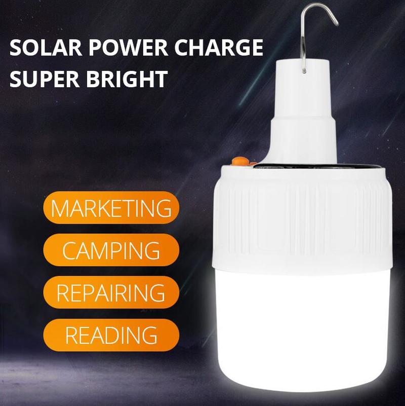 Solar Charge Oplaadbare LED Lamp Lamp Draagbare Nood Avondmarkt Licht Outdoor Camping Thuis USB ChargingTent licht