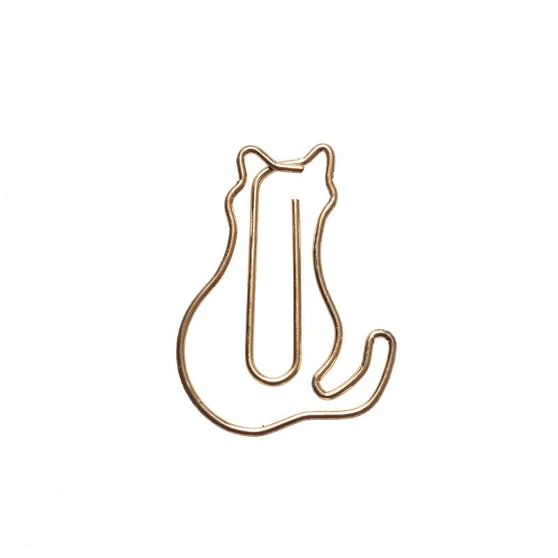 Goldene Hund Clip Ebene büroklammern Karikatur Papier Clips Kreative Anpassung Spezielle-geformt Gold Papier Clips Kawaii Schreibwaren: C
