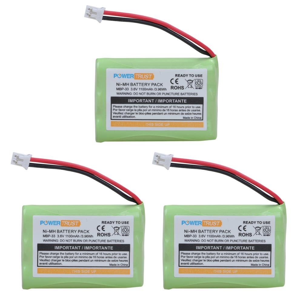 Batería de repuesto de NI-MH MBP33 de 1100 mAh para Motorola MBP-33, MBP33S, MBP36, MBP36S, MBP36PU, MBP43, CB94-01A: 3Battery