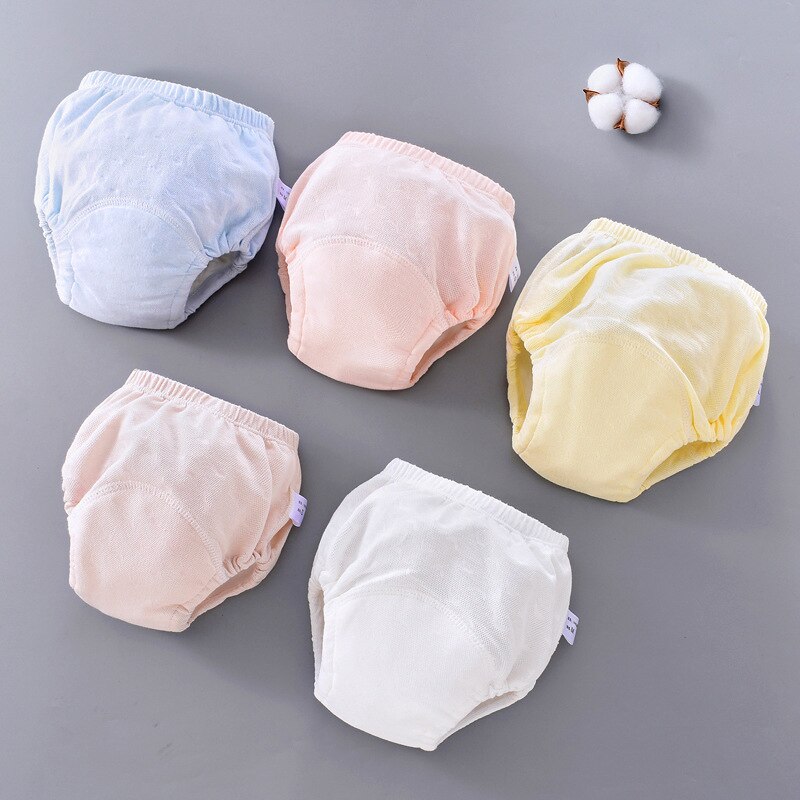 Pañales de tela para bebés, 6 uds., impermeables, lavables y reutilizables, de algodón puro, 6 capas de gasa, pantalones de entrenamiento para aprendizaje