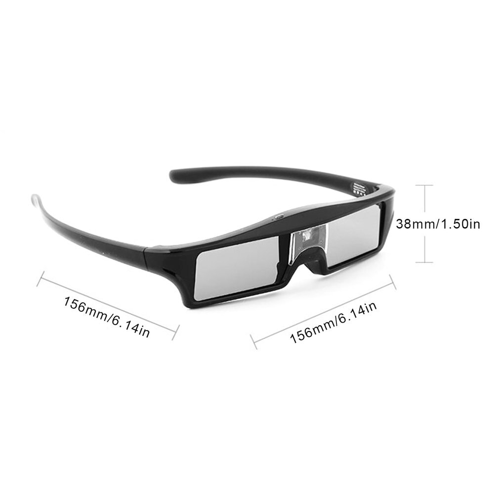 3D Active Shutter Glasses - Rechargeable Universal Glasses for DLP 3D Projectors & TVs