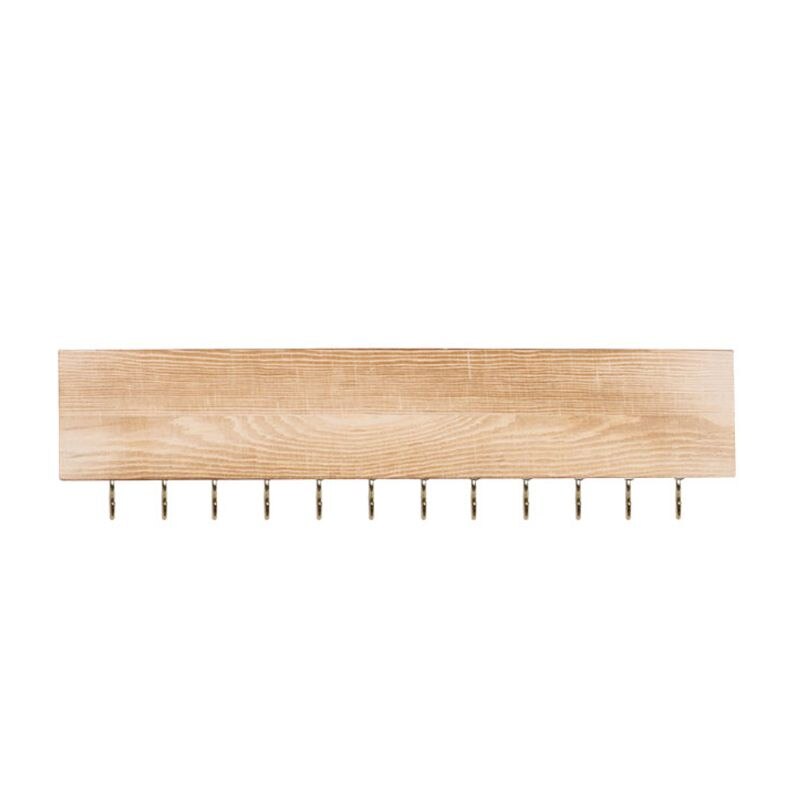 Organizador para presentación de joyas, gancho de madera montado en la pared, soporte para collar y pendientes: WC-C