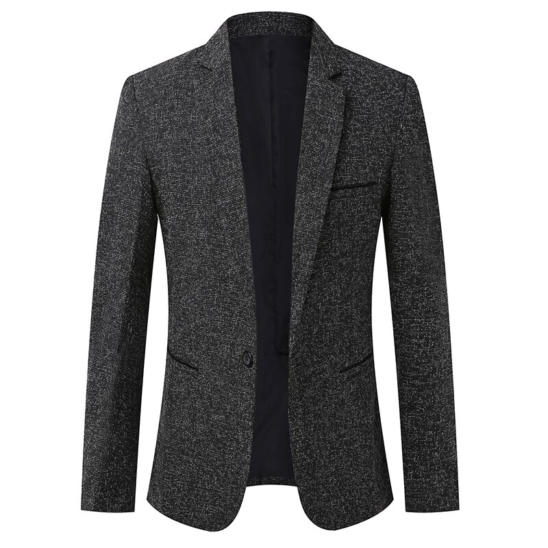 Mærke blazer jakke mænd enkelt knap slim fit jakkesæt koreansk sort kjole jakke fest afslappet herre tøj
