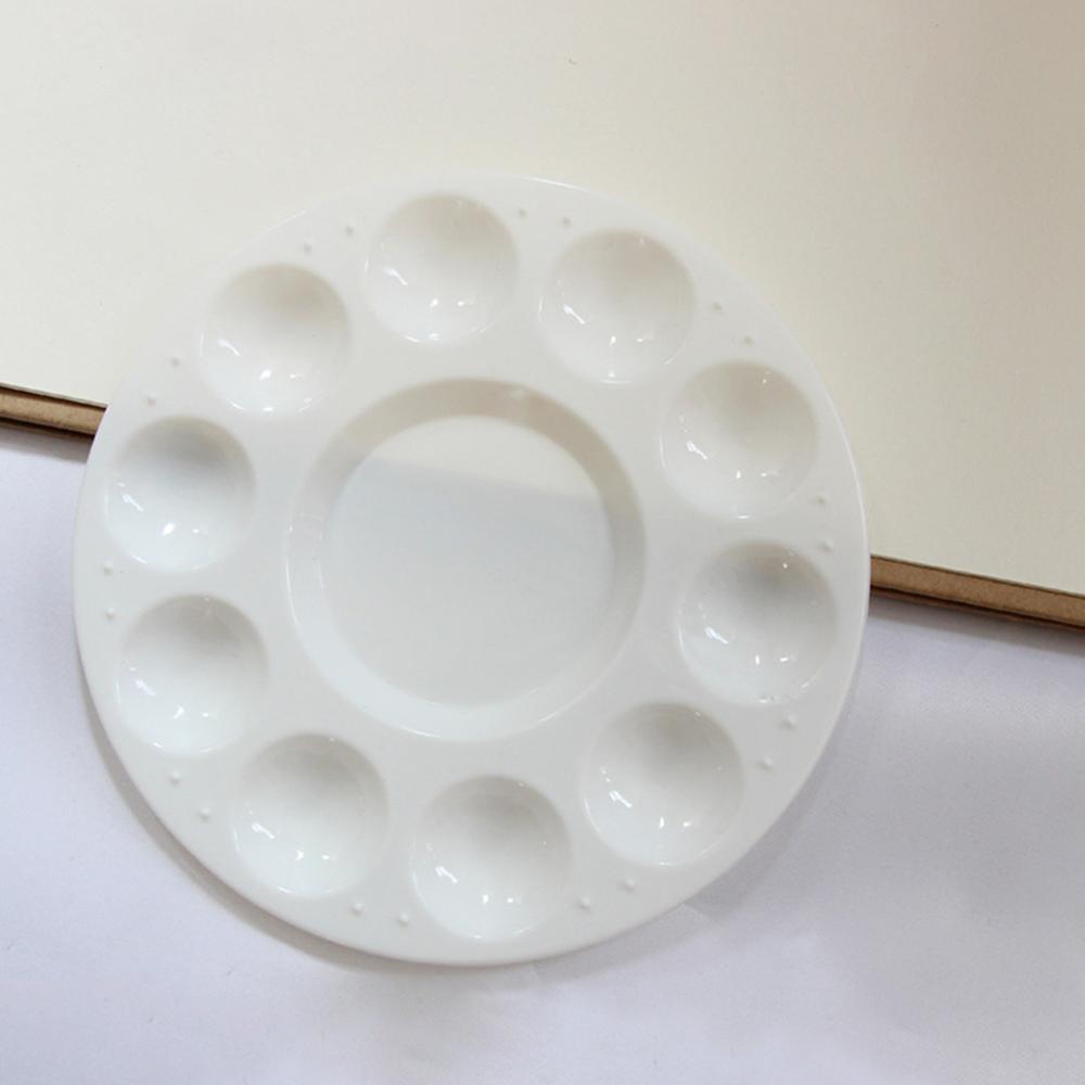 10-Hole Round Plastic Tray Palette Color Mixer Painting Supplies r60