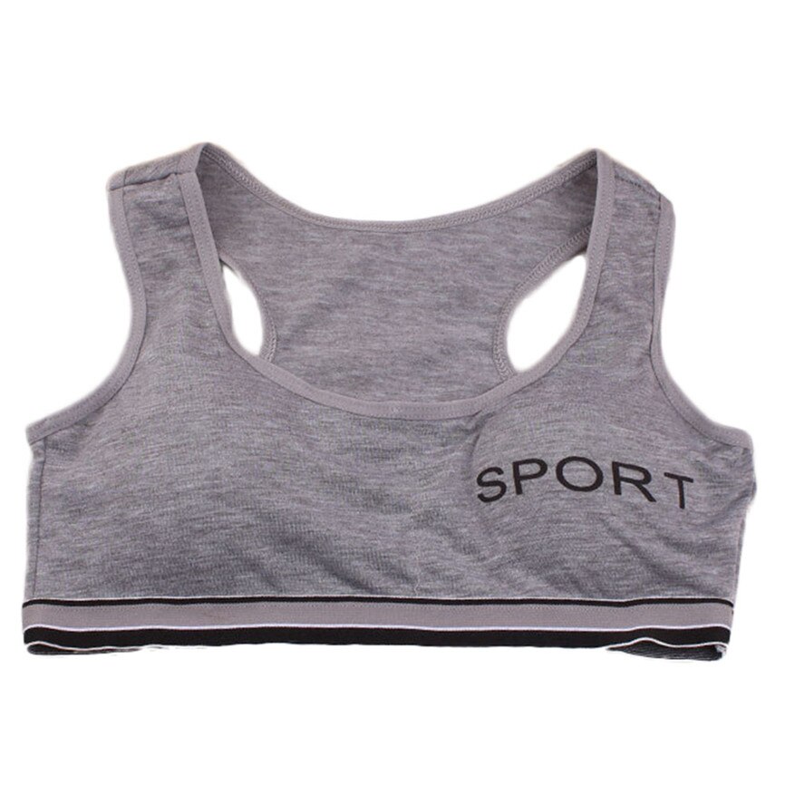 Intimo per bambina intimo reggiseno gilet intimo per bambini intimo sportivo abbigliamento periodo di sviluppo per bambini gilet intimo sportivo: Gray
