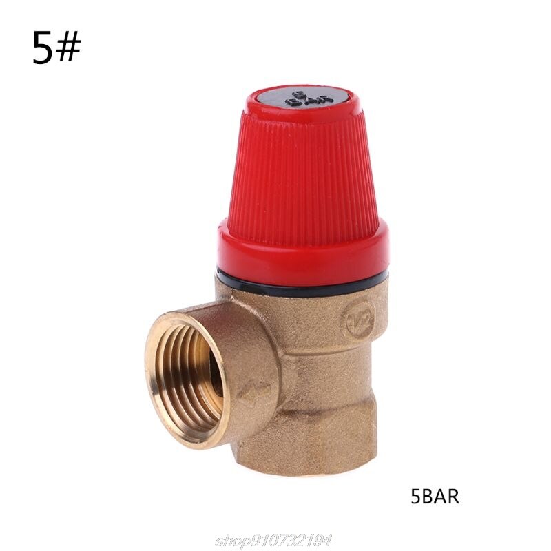 Brass Safety Valve Drain Relief Swithch For Solar Water Heater Double Inner Wire O30 20: 5 Bar / 6.7x2.5x2.5cm