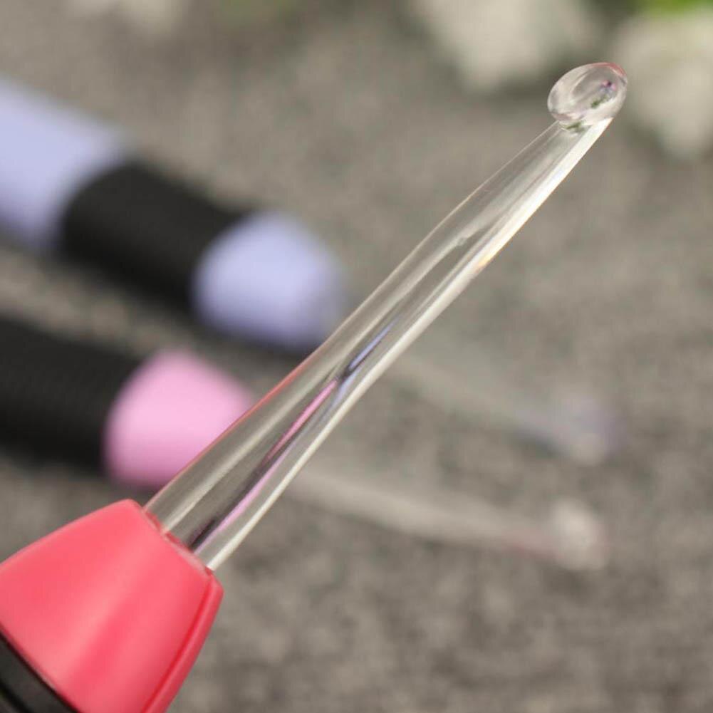 LED Crochet with Light Punch Needle Plastic Handle Knitting Needles Set Light Needle Sewing Kit Multicolour Sewing Tool