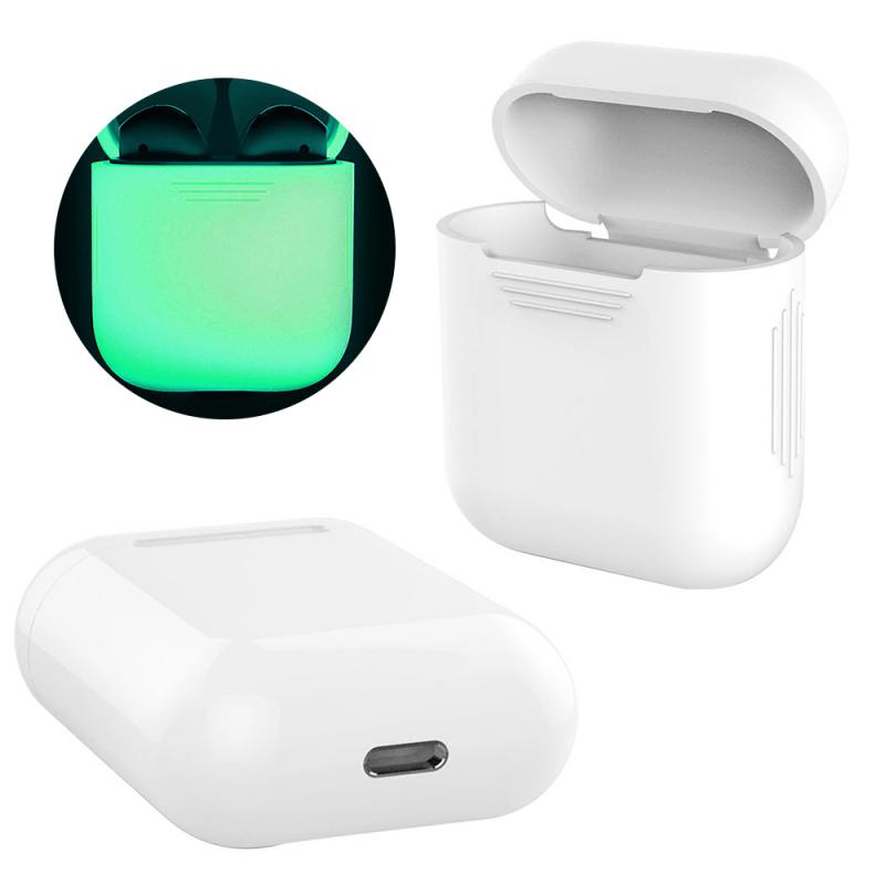 Siliconen Case Voor Apple Airpods Gloeiende In Dark Lichtgevende Shockproof Protector Case Sleeve Voor Air Pods Bluetooth Oortelefoon Doos