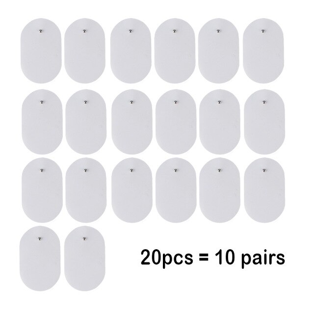 Electrodos Tens para mioestimulador, máquina de terapia de fisioterapia, almohadillas, masajeador adelgazante, Gel adhesivo, almohadilla de salud Tens, 10/20 piezas: Violeta