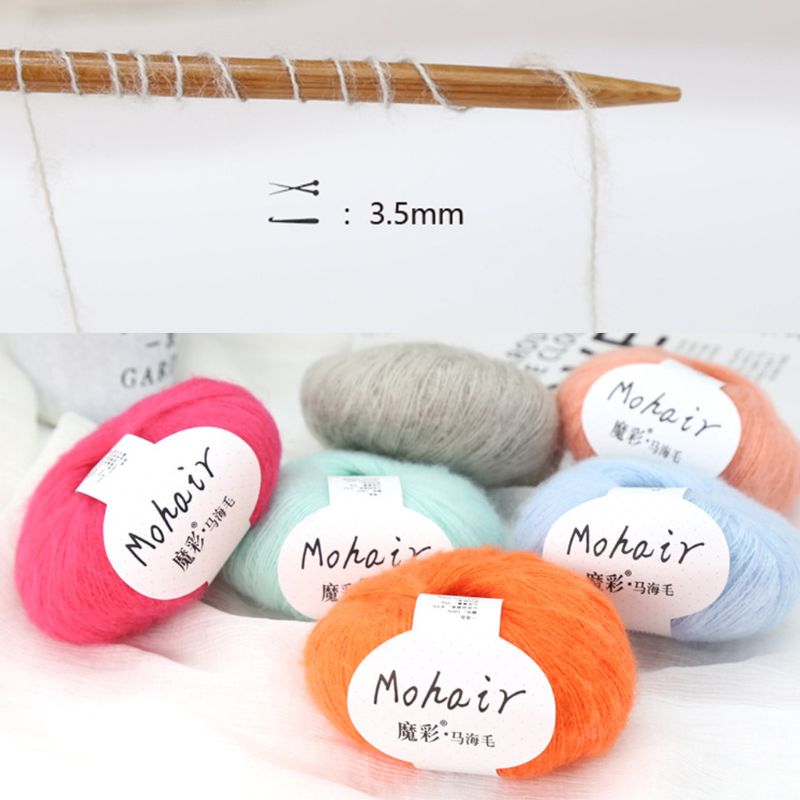 5 rouleaux 125g doux mince Angola Mohair fil Fine bébé laine à la main tricot Crochet bricolage pull écharpe chaussettes