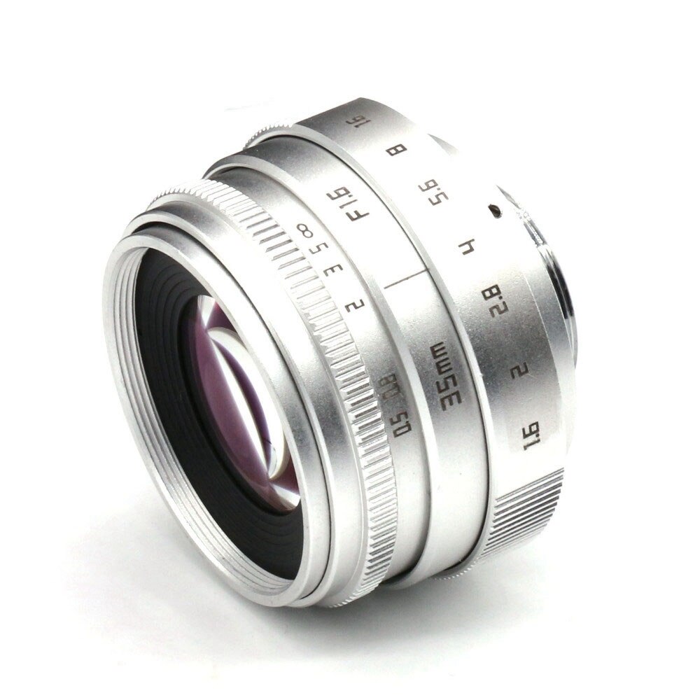 -35mm F1.6 C Mount Camera Lens Met Adapter Ring Voor Panasonic Olympus