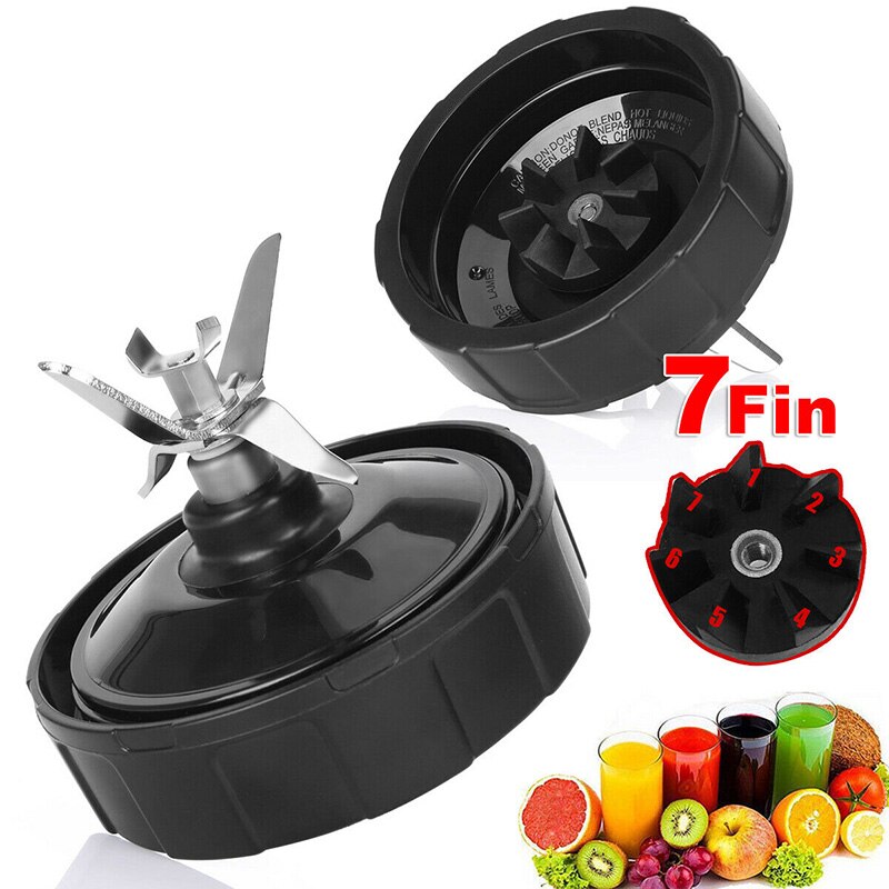 7 finner ekstraktorblader erstatningsdel bunnblad til nutri ninja auto iq juicer 1000w juicemixer tilbehør