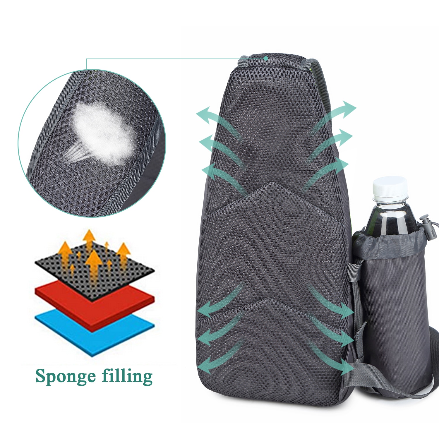 7l schoudertassen dames heren schouderrugzak sporttas borsttas casual crossbody tas sportrugzak voor fietsen kamperen