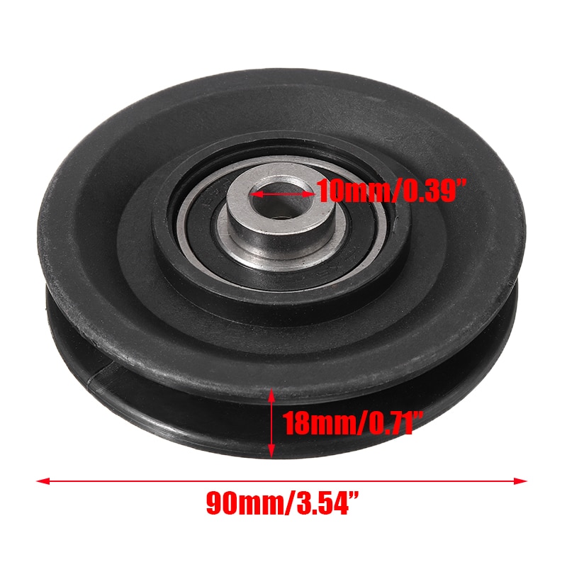 MAYITR Bearing Pulley 90mm Wearproof Nylon Bearing Pulley Wheel Cable ...