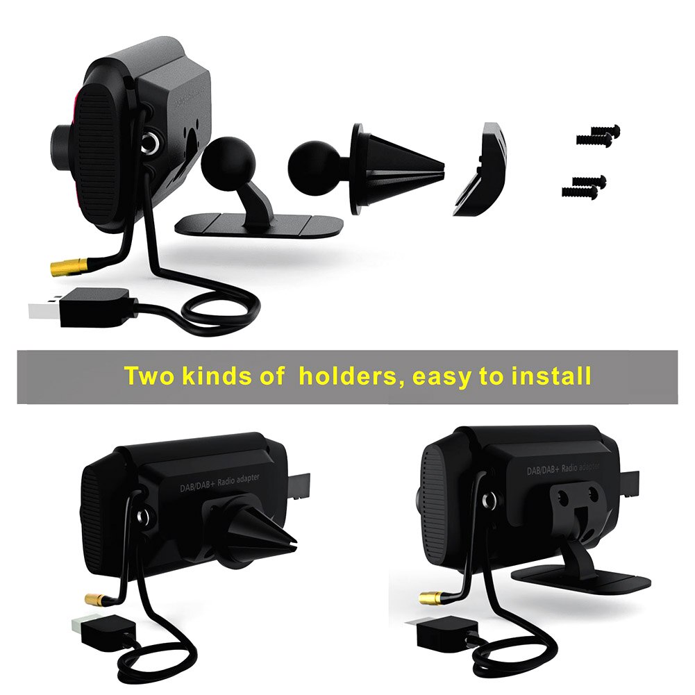 DAB Digital Stereo TF Card Car Radio FM Transmitter Bluetooth Player Support MP3 Universal Music Playback 2.4inch Color Screen