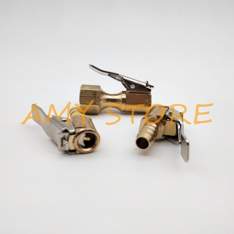 1pc auto autoband ventiel inflator pneumatische klem verzamelen lucht snel oppompen mondstuk 6mm 8mm slang weerhaak 1/4 "bsp binnendraad