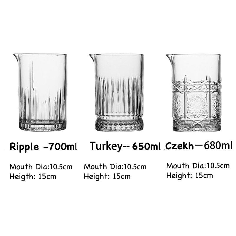 750ML Studded Mixing Glass Bar Tool