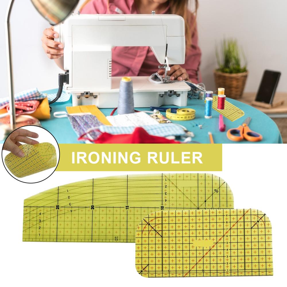 DIY Patchwork Ironing Control Ruler Sewing Tools Steam Iron Non-slip Knitting Accessories