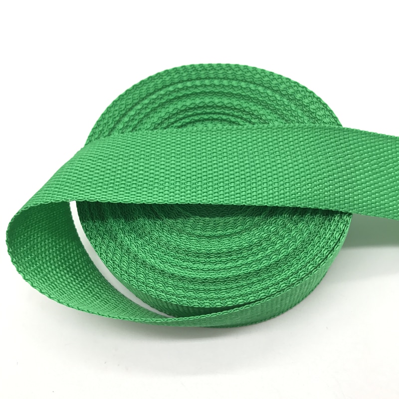 15mm 20mm 25mm 30mm 38mm Breed 5 yards Green Strap Nylon Knapzak Strapping Tassen ambachten