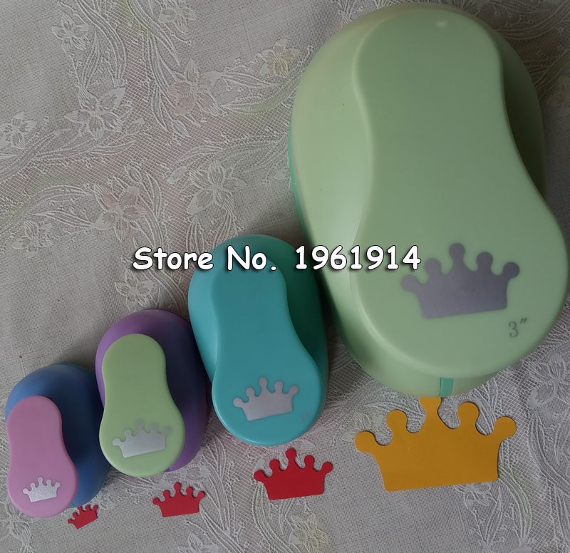 4PCS (3",1.5",1",5/8") Circle craft punch set cortador de papel de scrapbook school paper foam Round hole punches