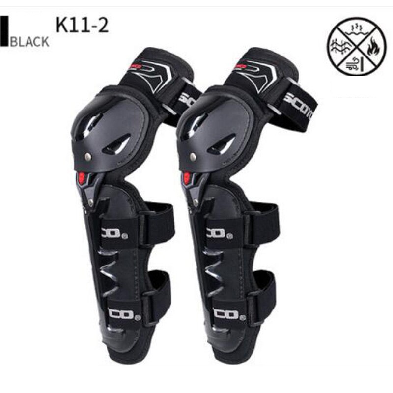 SCOYCO-rodillera K11 para motocicleta, equipo de protección de conducción para Motocross, equipo de protección de Anti caída, rodilleras de carcasa de PE: Default Title