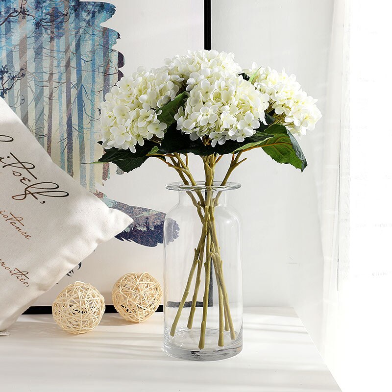 Artificial Silk Hydrangea Wedding Decoration Holding Flowers Single Hydrangea Flower Arrangement Accessories Diy Christmas Home