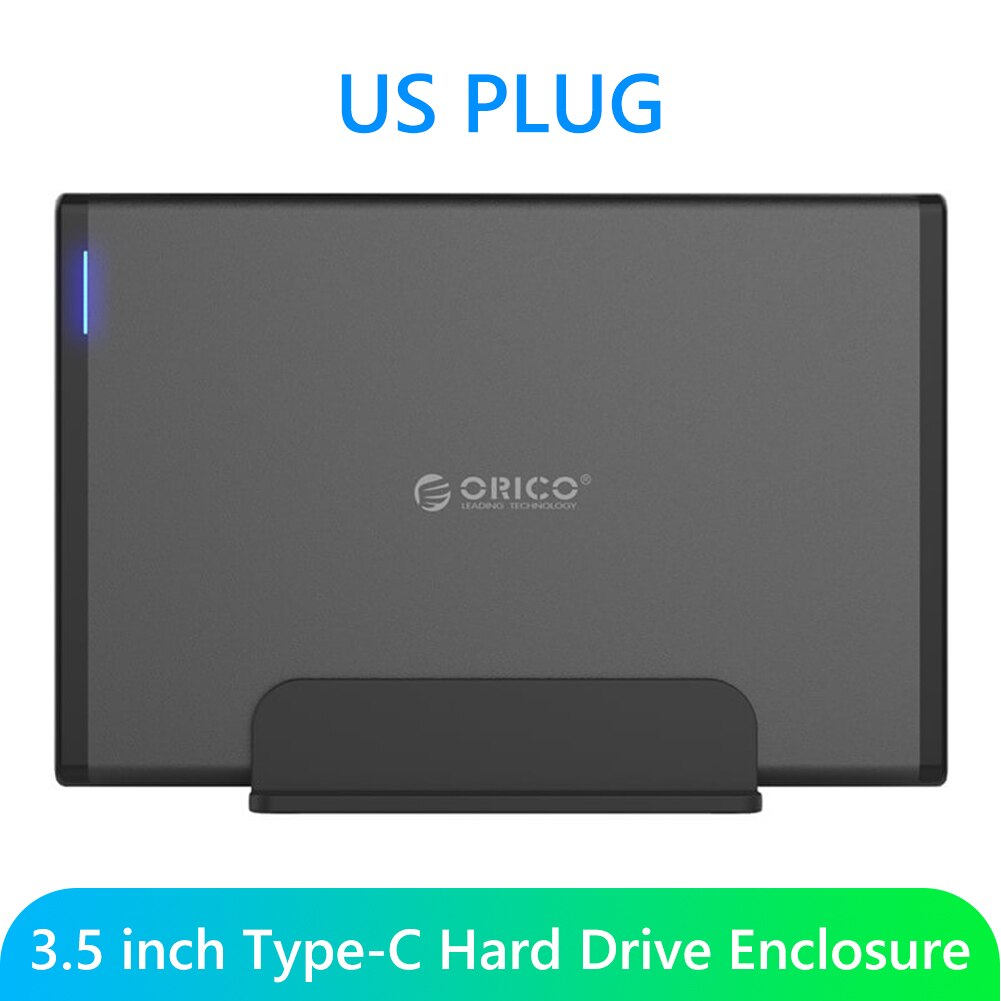 Orico Usb 3.1 Gen1 Type-C Naar Sata 5Gbps 10Tb Mobiele Harde Schijf Case Voor 3.5 Inch hdd Ssd Externe Behuizing Adapter: US