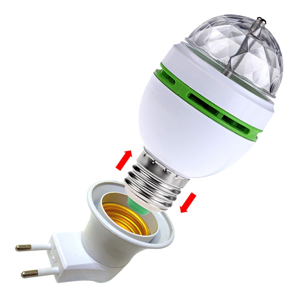 full farge 3w mini  e27 rgb ledet lampe automatisk roterende rgb ledet dj diskotek scenebelysning 85-265v pære til bar ktv belysning