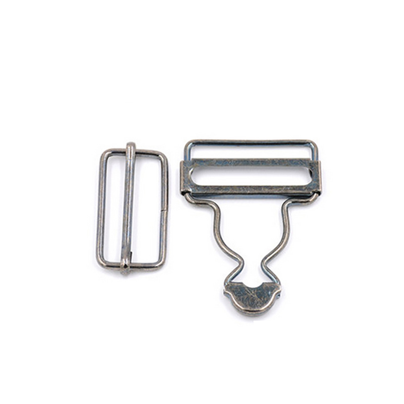 Tirantes vaqueros con hebilla y remaches, accesorios de costura, peto de Metal, Clips de calabaza, 10 unids/set por juego: 2.6cm / Gunmetal