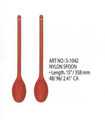 MIU France Nylon Mixing Spoons, Raspberry, 15-Inch/, Set of 2