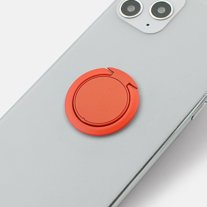 Soporte de Metal para teléfono móvil, accesorio de lujo muy fino, Universal, magnético, anillo de dedo: A42-Orange