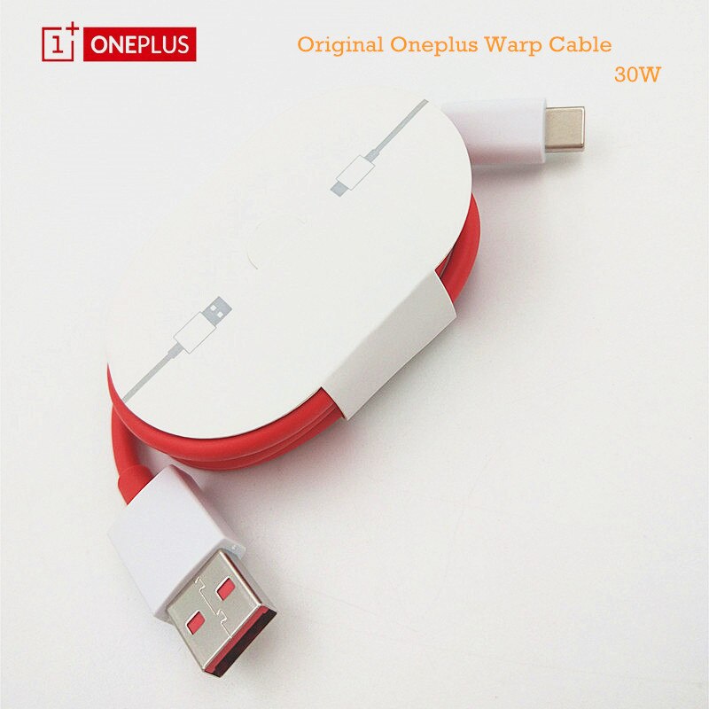 Oneplus 8 pro warp oplader usb 1m type-c kabel 5v 6a 30w dash hurtig vægopladning til en plus 1 + 7t 7 pro 6 6t 5 5t 3t: Kun kabel