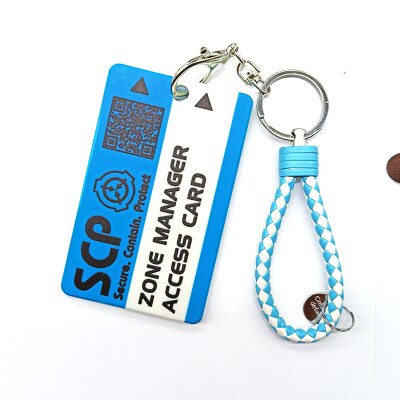 Scp Foundation Niveau 5 Access Card Set Student Campus Secure Bevatten Bescherming Case Game Perifere Bus Kaart Sleutelhanger: H