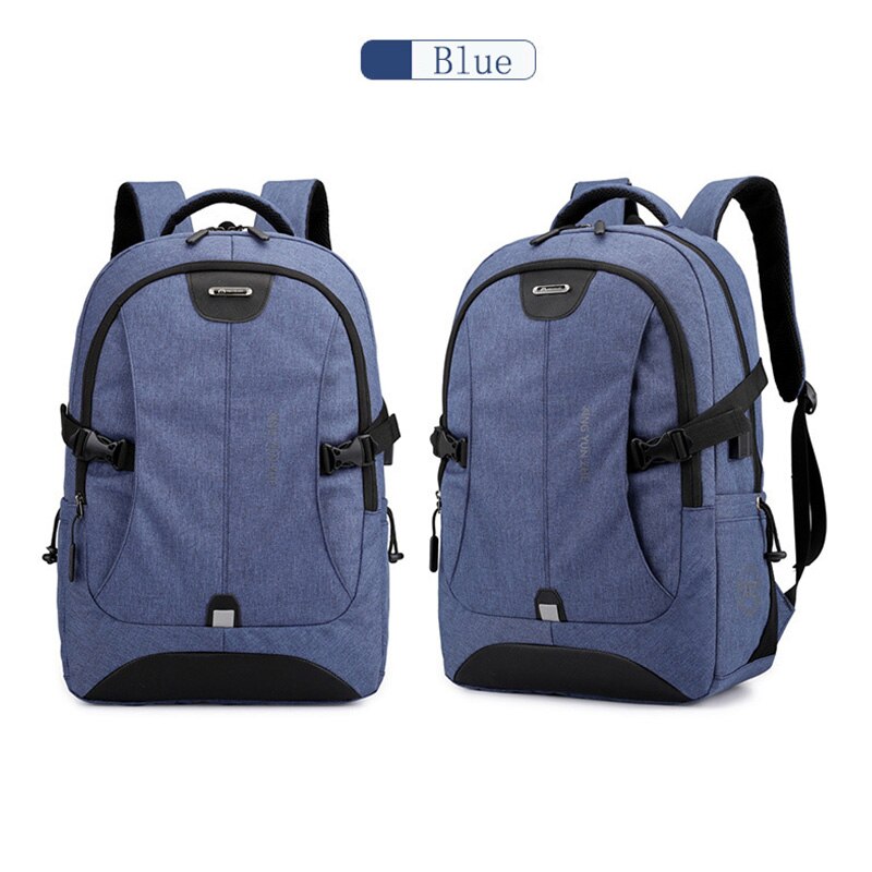 Mochila multifunción para ordenador portátil de 15,6 pulgadas con cargador USB para hombre, bolso escolar para estudiantes, Ordenador de , bolsa de viaje de gran capacidad: Blue