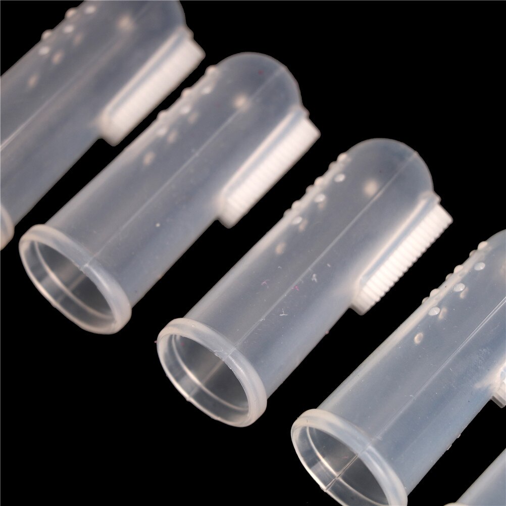 5Pcs Vinger Tandenborstel Zachte Siliconen Safe Baby Kids Vinger Tandenborstel Gum Brush