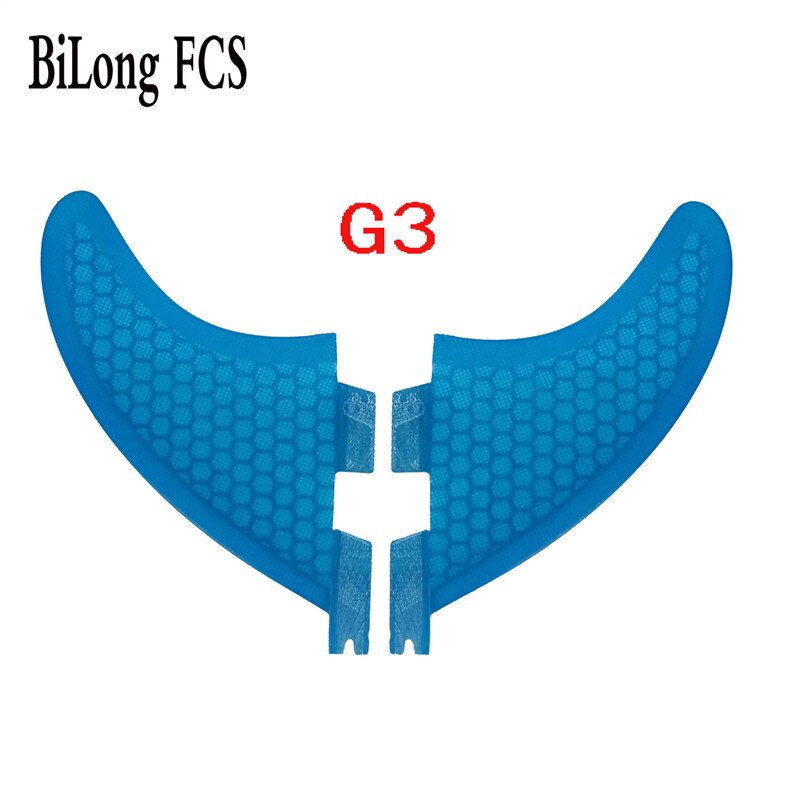 BiLong FCS II-aletas de fibra de carbono para tabla de surf, tamaño G3, G5, G7, Juego de 2 unidades: BLUE G3