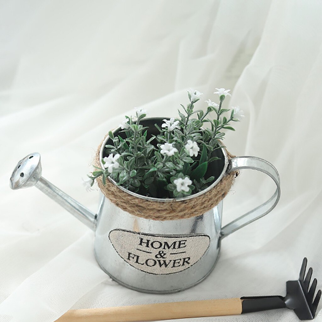 Regador Jardim Ouro Bucke Ferro Pote Garrafa de Água Para Regar As Plantas Do Metal Do Vintage Decoração com Flores Para Casa sep20