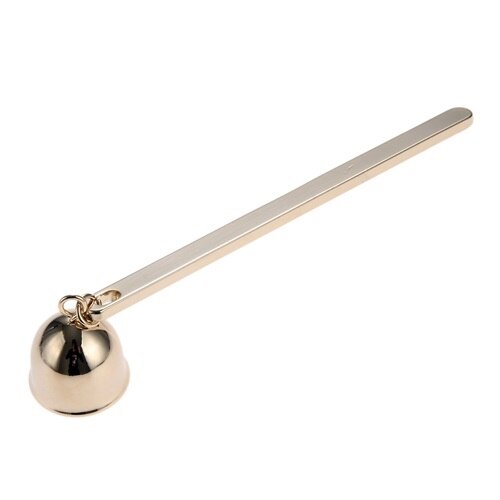 1pc rostfritt stål oljelampa kutter lock ljus veke trimmer släckt eld klocka form ljus snuffers ljus tillbehör 20*3cm: C