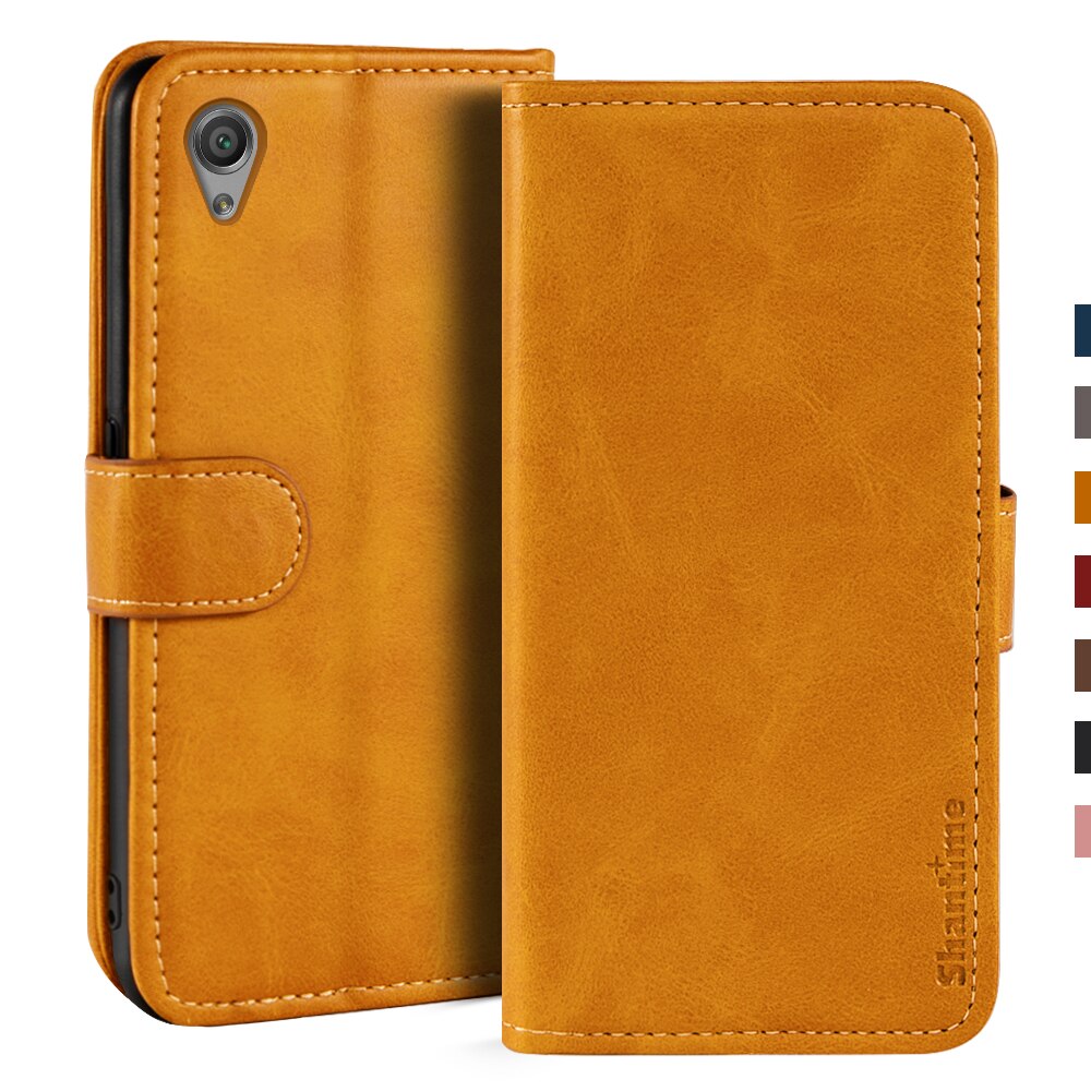 Case For Sony Xperia X F5121 Case Magnetic Wallet Leather Cover For Sony Xperia X Dual F5122 Stand Coque Phone Cases: Xperia X Dual F5122 / Light brown