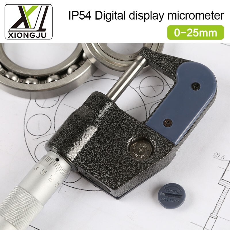 Super Electronic Outside Micrometer 0-25mm Digital Micrometer Caliper Gauge Meter Micrometer Carbide Tip Measure Tools 0.001mm